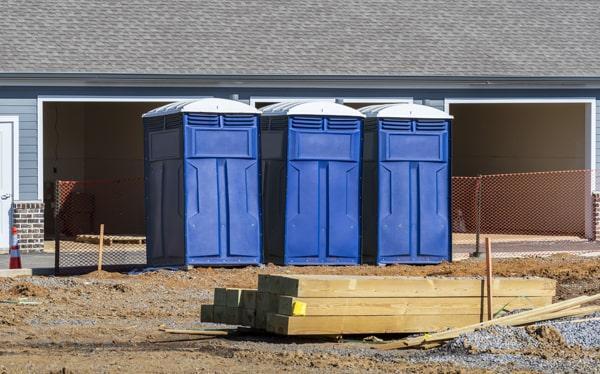 the portable toilet needs to be serviced once a week on a job site